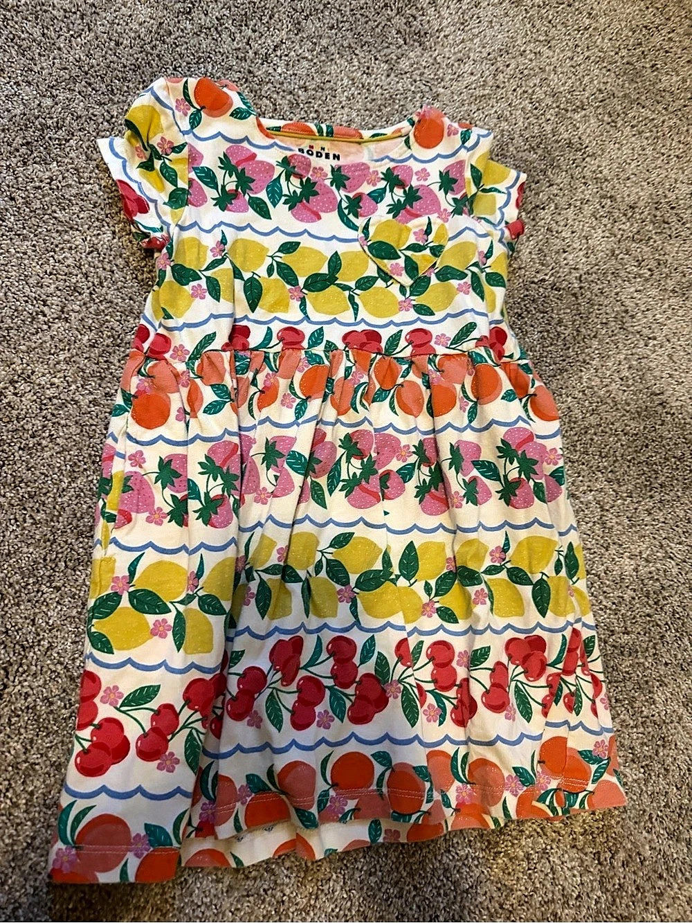 Boden Girls Floral Dress Size 5-6Y Like New